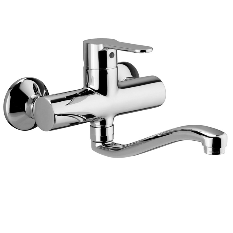 Blu Miscelatore Lavello A Parete Cromo