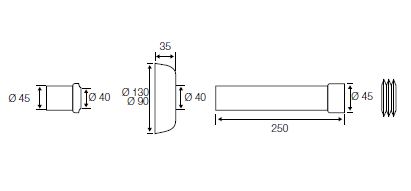 Canotto Telescopico D45 40 130 L250 B Co